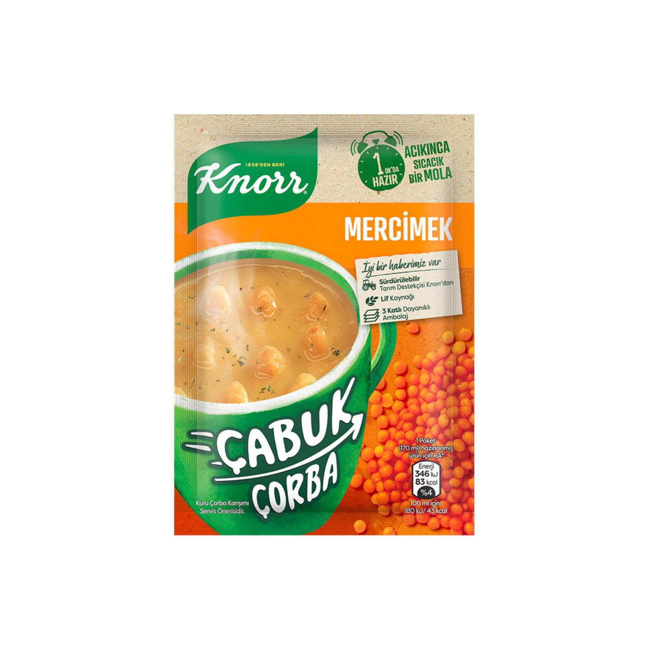 Quick Lentil Soup, 0.77oz - 22g 5 packs