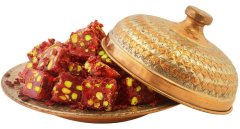 Grape Coated Turkish Delight with Pistachio and Strawberry Flavor (Glucose Free) 500gr